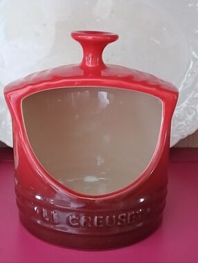 Le Creuset Red Stoneware Kitchen Salt Cellar